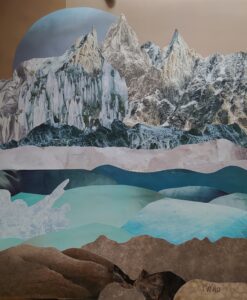 Rêve de montagne et eau 42x50