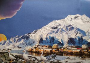 Rêve de montagne aux oies 30x42