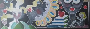 Personnages craie I 105x35