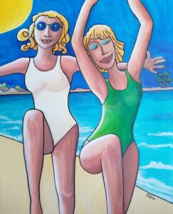 Baigneuses heureuses 80x100
